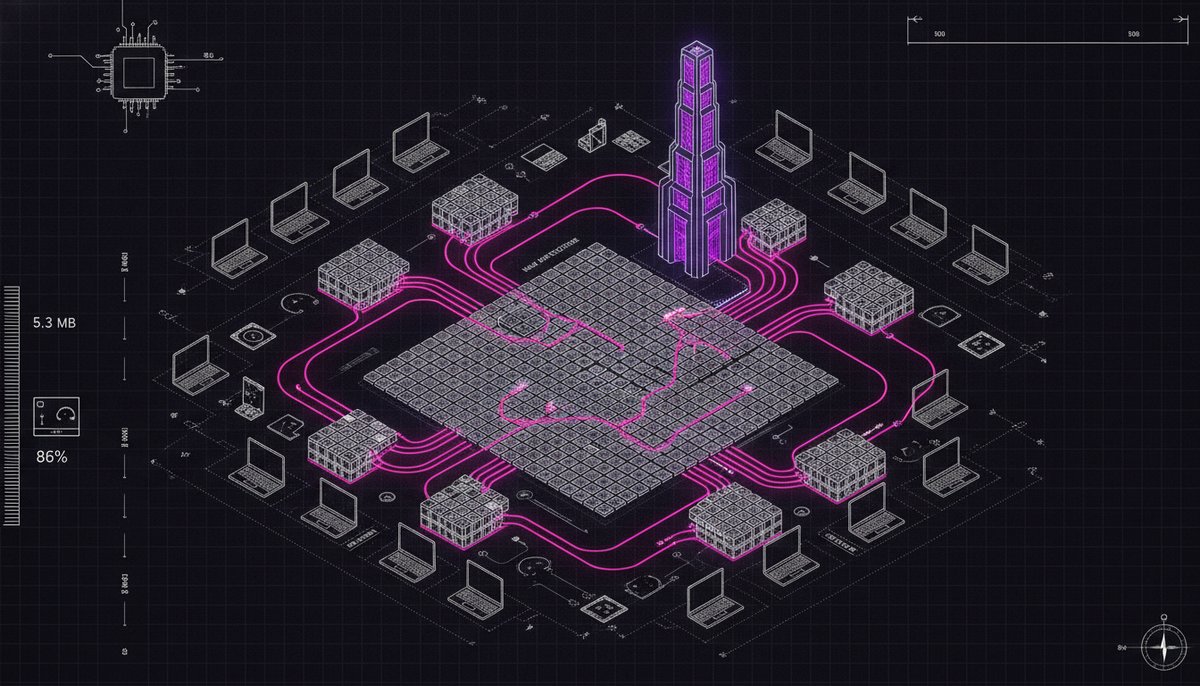 Blueprint of a MoE model carved into expert bundles flowing to a swarm of devices